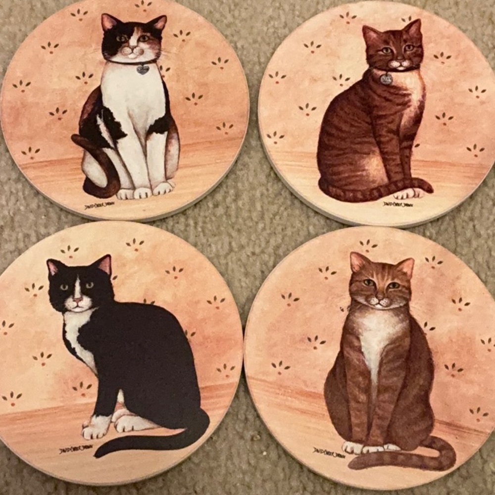 Coaster Stone Cat Coasters